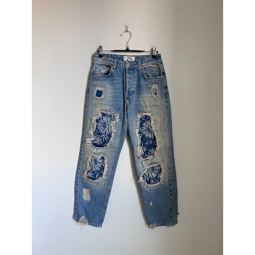 We The Free Desert Rose Patchwork Distressed Jean… - image 1